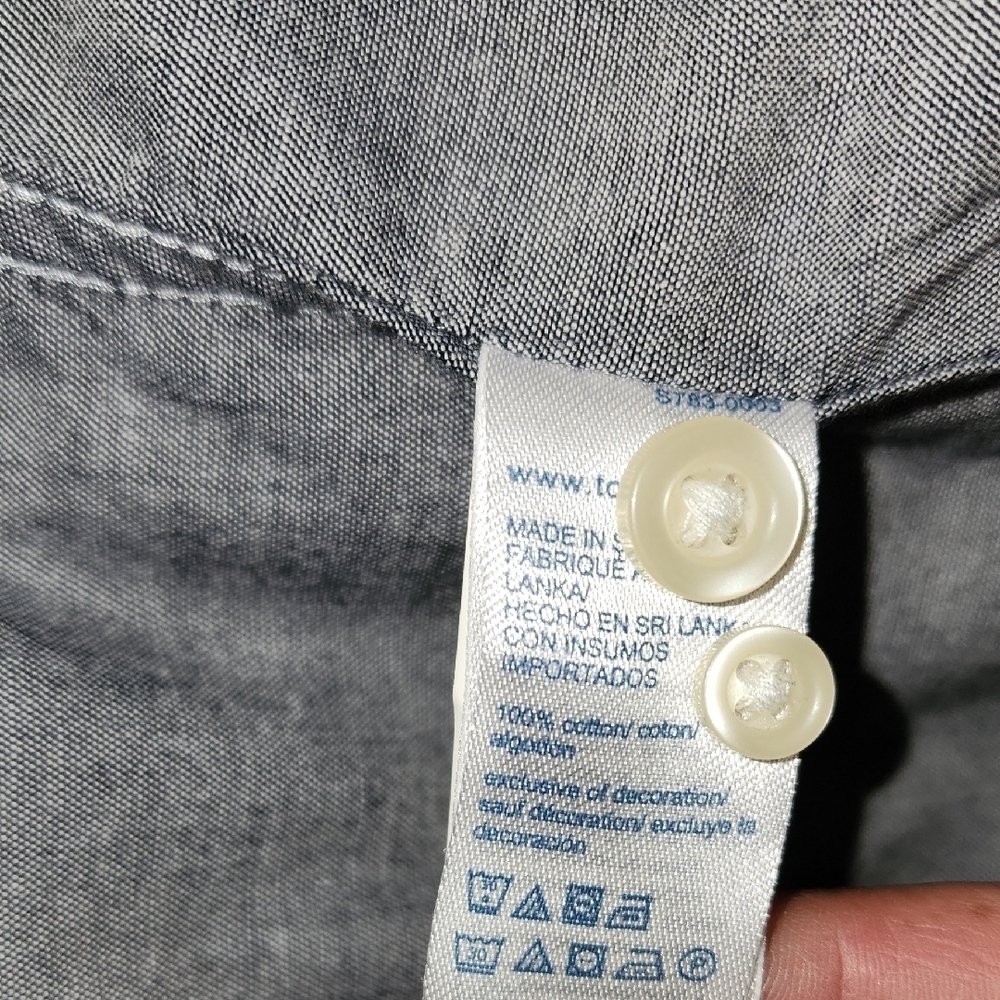 Tommy Hilfiger Blue Short Sleeve Button Down Shirt - Picture 10 of 11